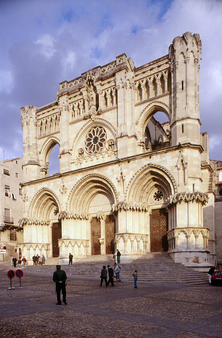 Front of cathedral (12th century), Cuenca. Castilla-La Mancha, Spain