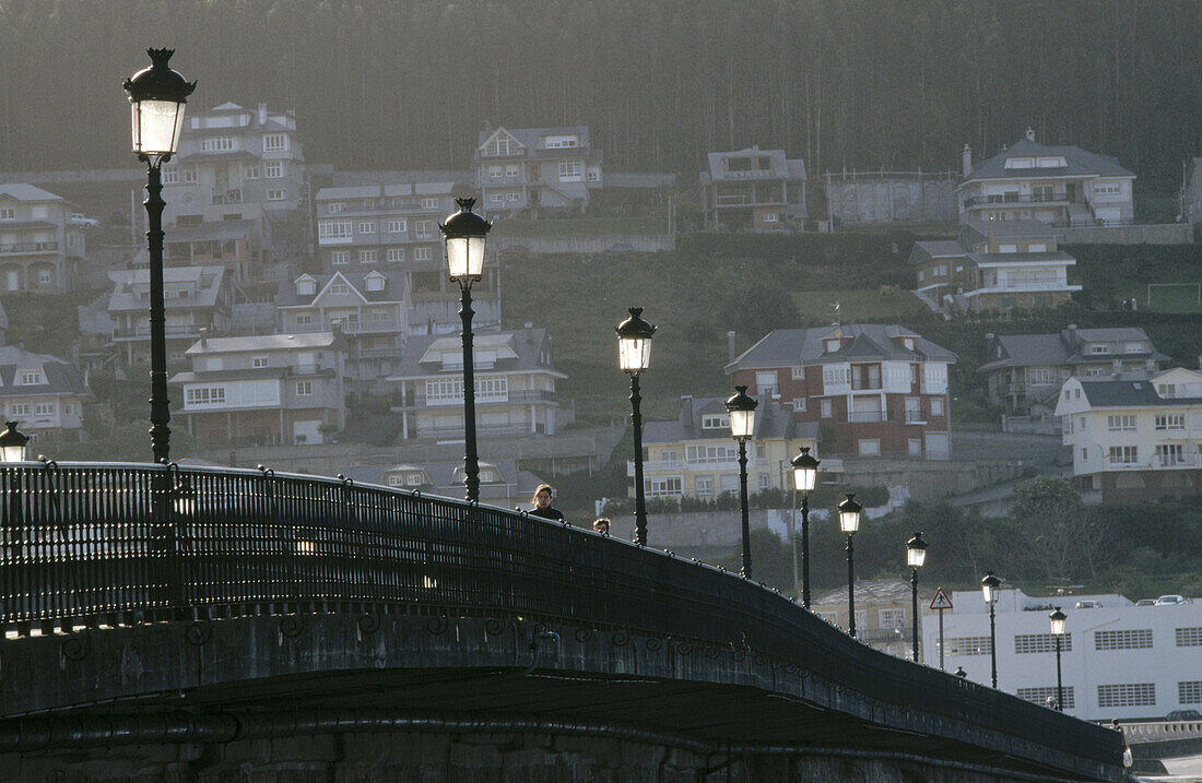 Bridge over ria, Viveiro. Lugo province, Galicia, Spain