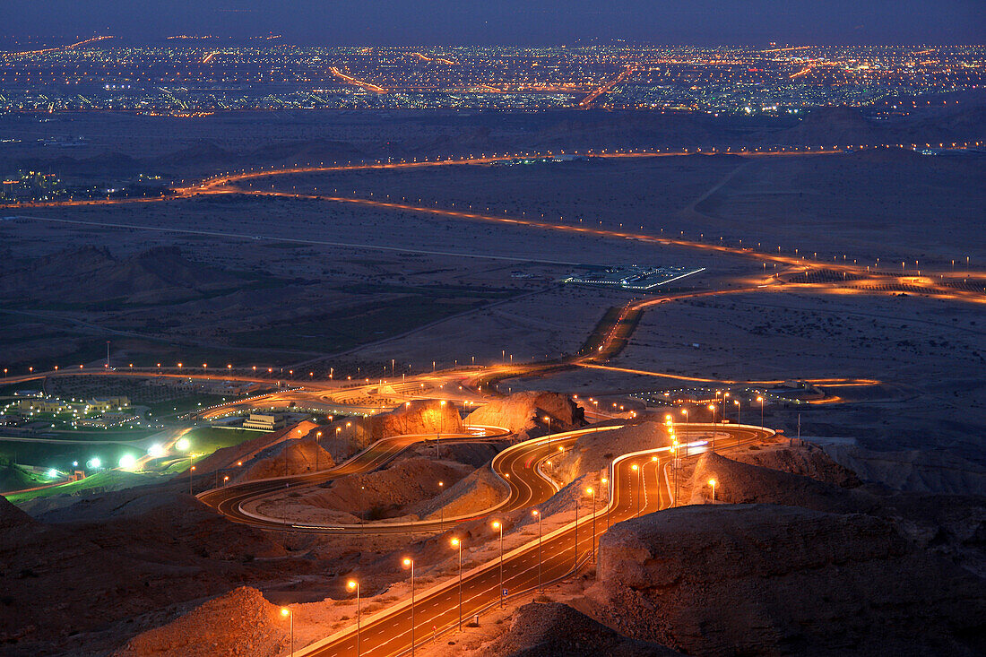 Blick vom Jebel Hafeet, Al Ain, Abu Dhabi, Vereinigte Arabische Emirate, VAE