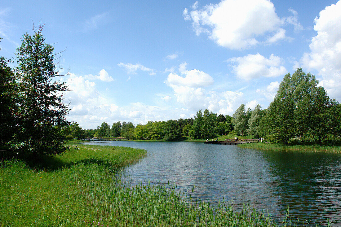 Lake in Britzer Garten, Berlin, Germany