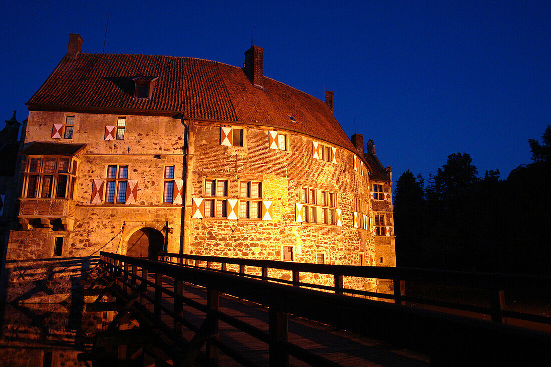 Burg Vischering, Lüdinghausen, Münsterland, Nordrhein-Westfalen, NRW, Deutschland