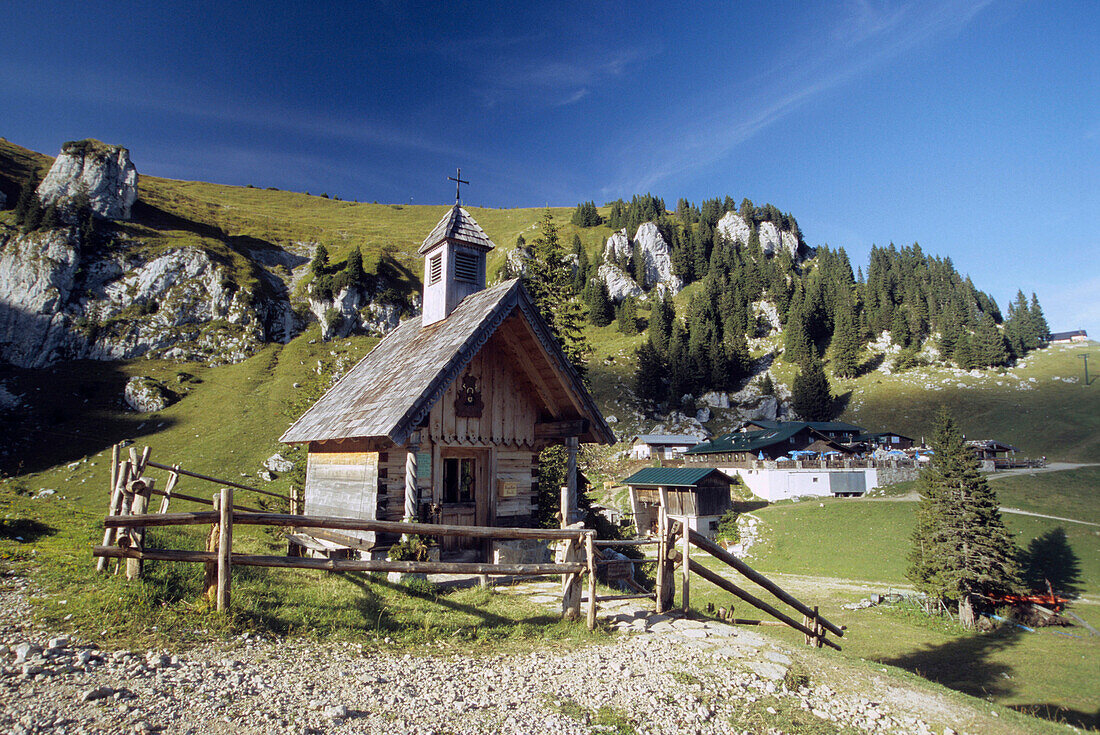 Chapel near mountain Brauneck, Lenggries, Bavaria, Germany