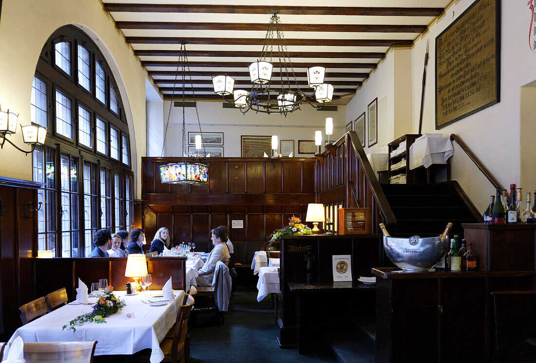 View inside Restaurant Safranzunft, Basel, Switzerland