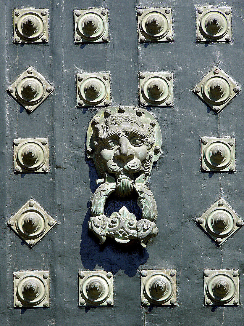 Cathedral gate. Santiago de Compostela. Galicia. Spain.