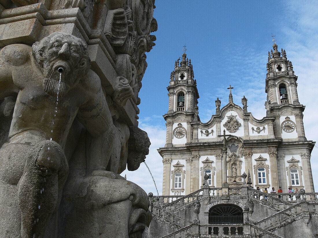 Fountain. Nossa Senhora dos Remedios church, Lamego. Portugal