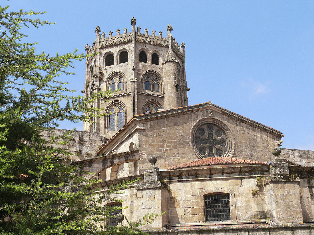 Tower of cathedral, Ourense. Galicia, Spain