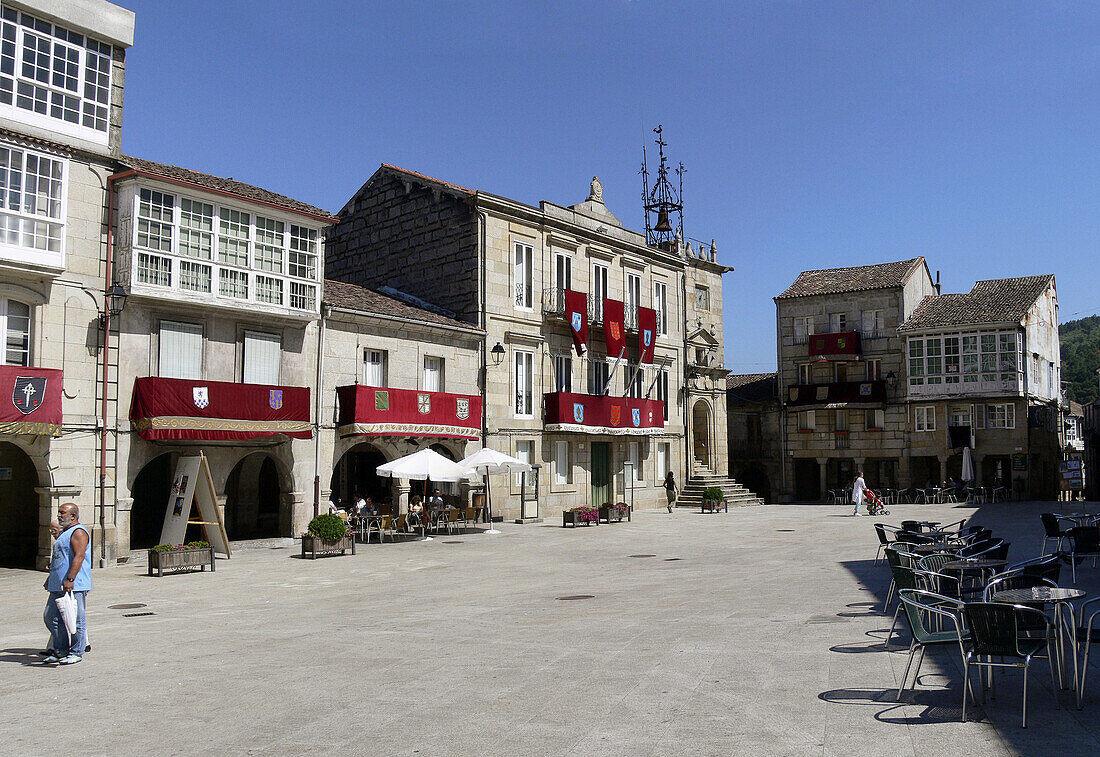 Plaza Mayor. Ribadavia. Ourense province. Galicia. Spain.