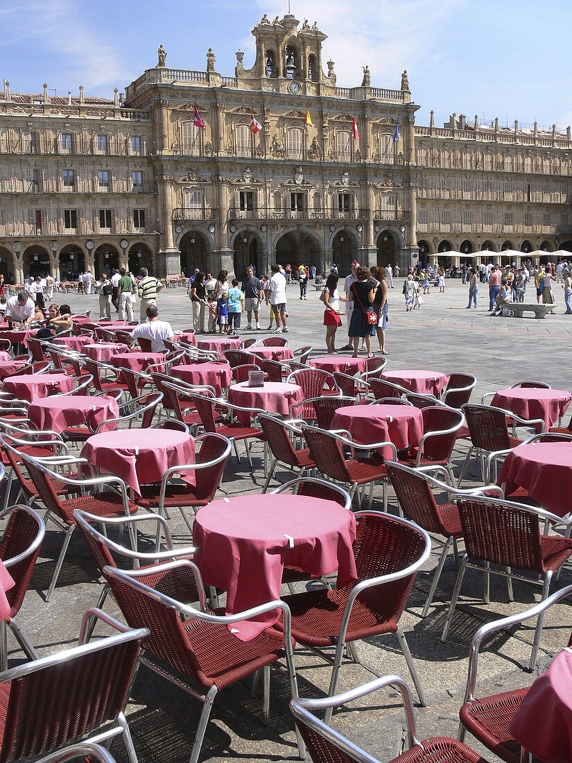 Plaza Mayor. Cafe. Salamanca. Castilla-León, Spain