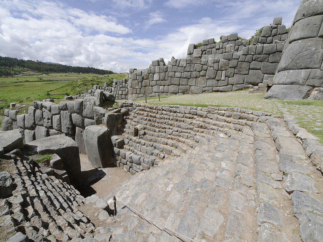 Sacsayhuamán archaeological site near Cusco. Peru