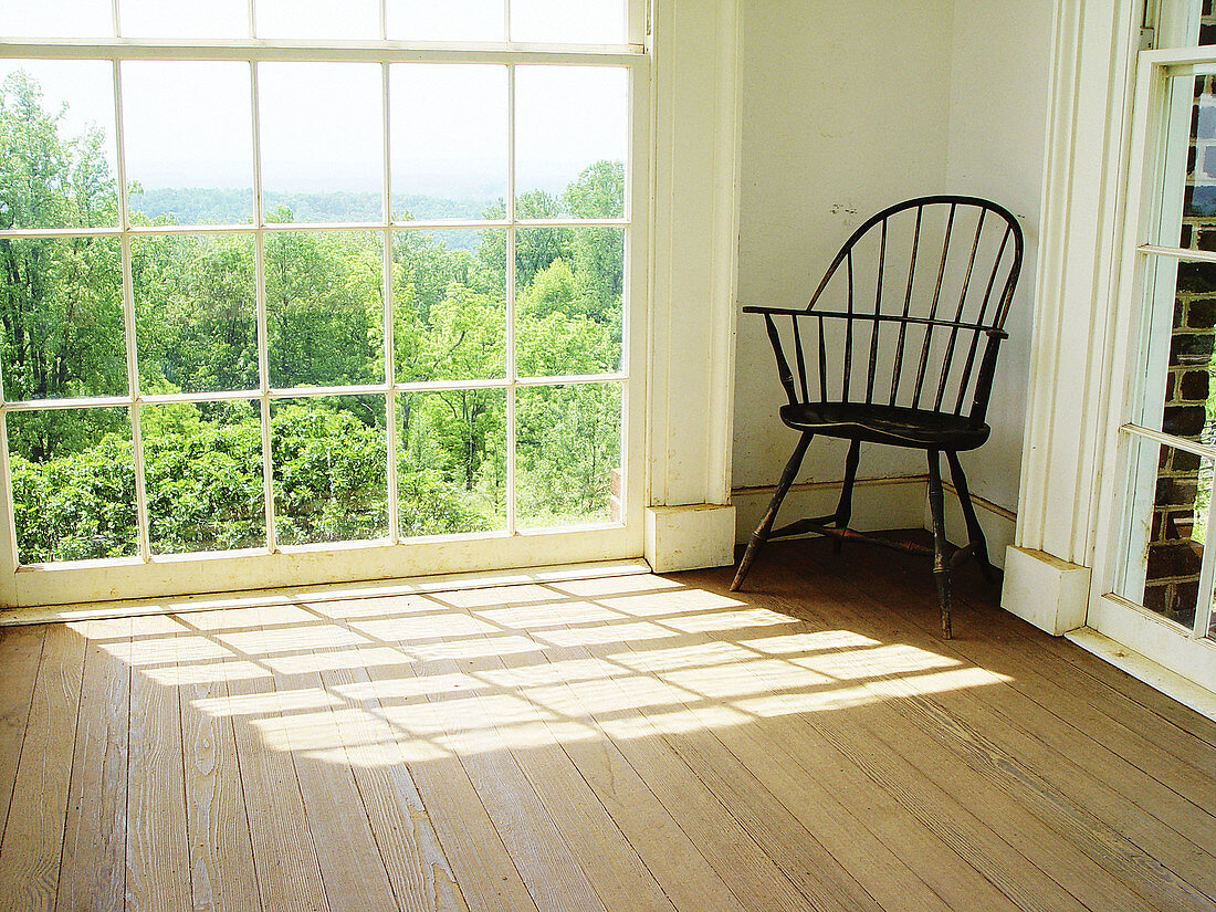 Reading room in Monticello, Thomas Jefferson s home. Virginia. USA