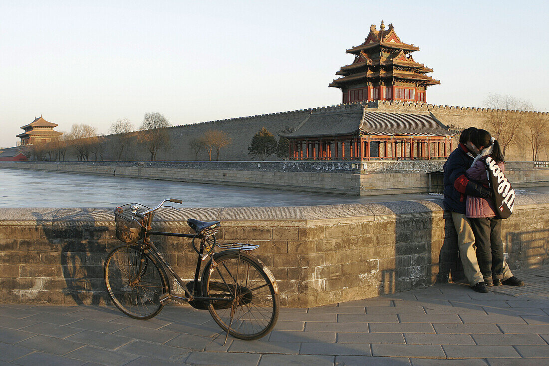 A corner Tower in Forbidden City, Beijing. China