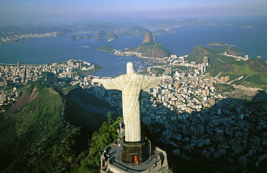Rio de Janeiro from Corcovado Mountain. Brazil