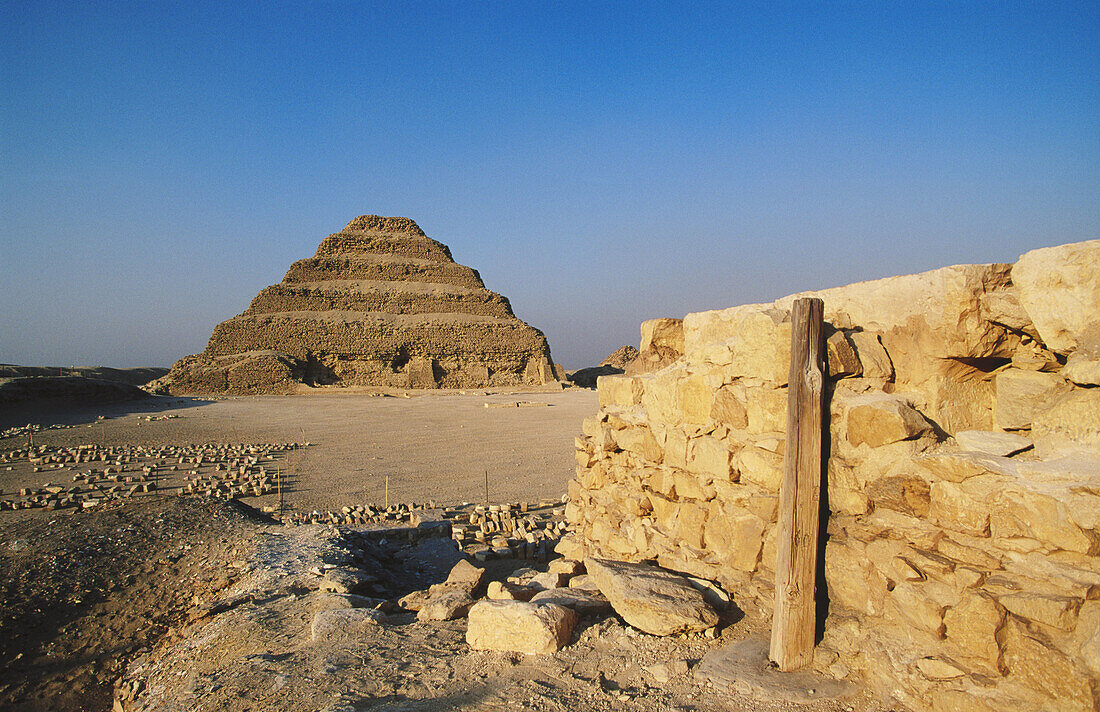 Step Pyramid of Sakkara. Cairo. Egypt