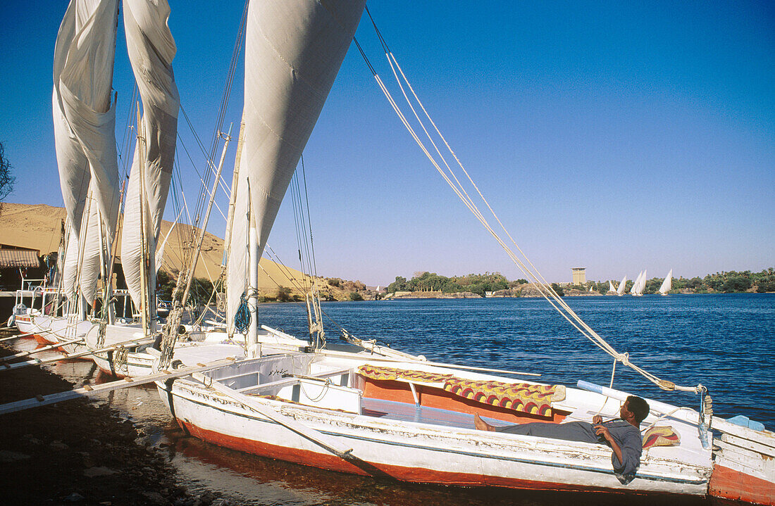 Sailboat in Aswan. Egypt