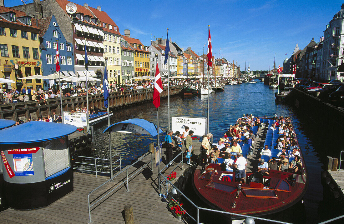 Nyhavn in Copenhagen. Denmark