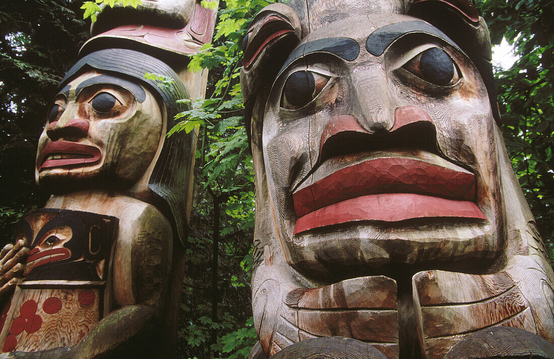 Totem Park in Capilano Suspension Bridge in Vancouver. British Columbia, Canada