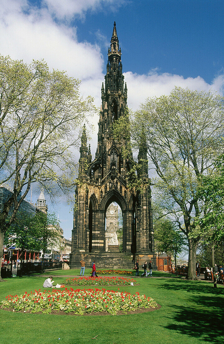 West Princes Street gardens. Edinburgh. Scotland. UK.