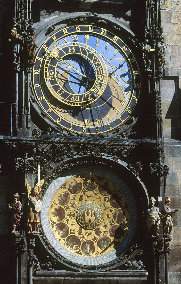 Astronomical clock in Old Town Square, Prague. Czech Republic
