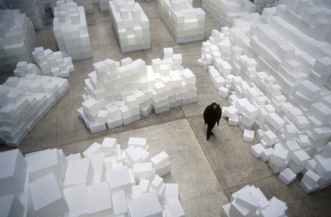 Embankment by Rachel Whiteread, The Unilever Series, Turbine Hall, Tate Modern, London. England, UK