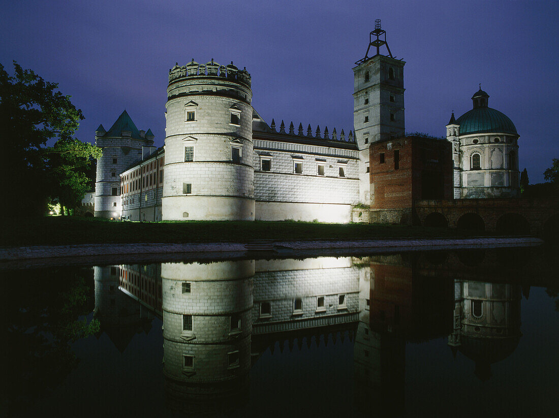 Krasiczyn, famous renaissance palace from the XVI-XVII century in southeastern Poland