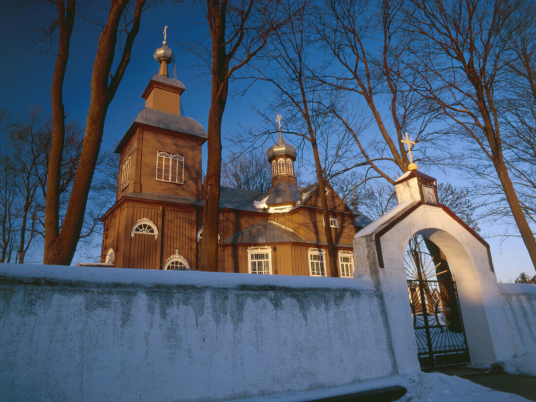 Orthodox wooden church from the XIX century. Trzescianka. Poland.