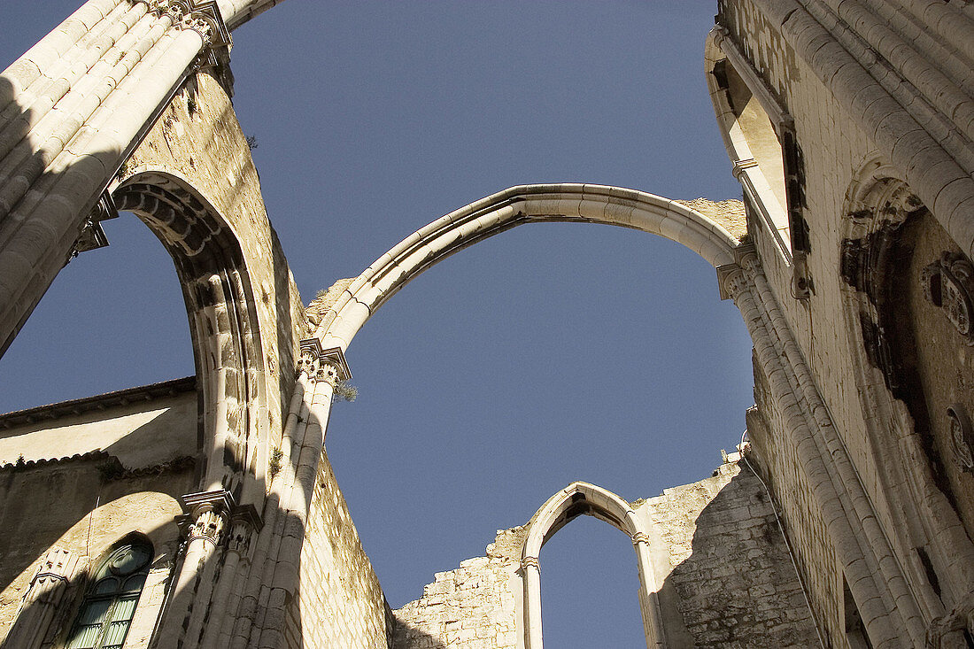 Church do Carmo ruins (demoslished by the 1755 earthquake). Lisbon. Portugal