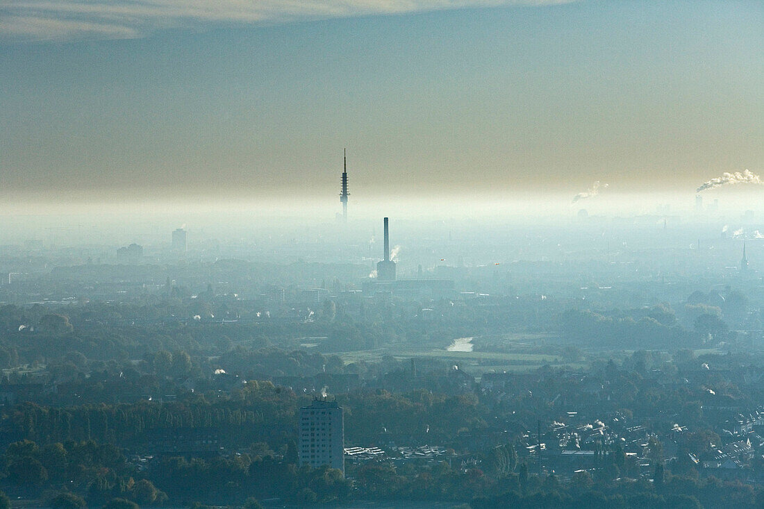 Smog over Hanover, Lower Saxony, Germany