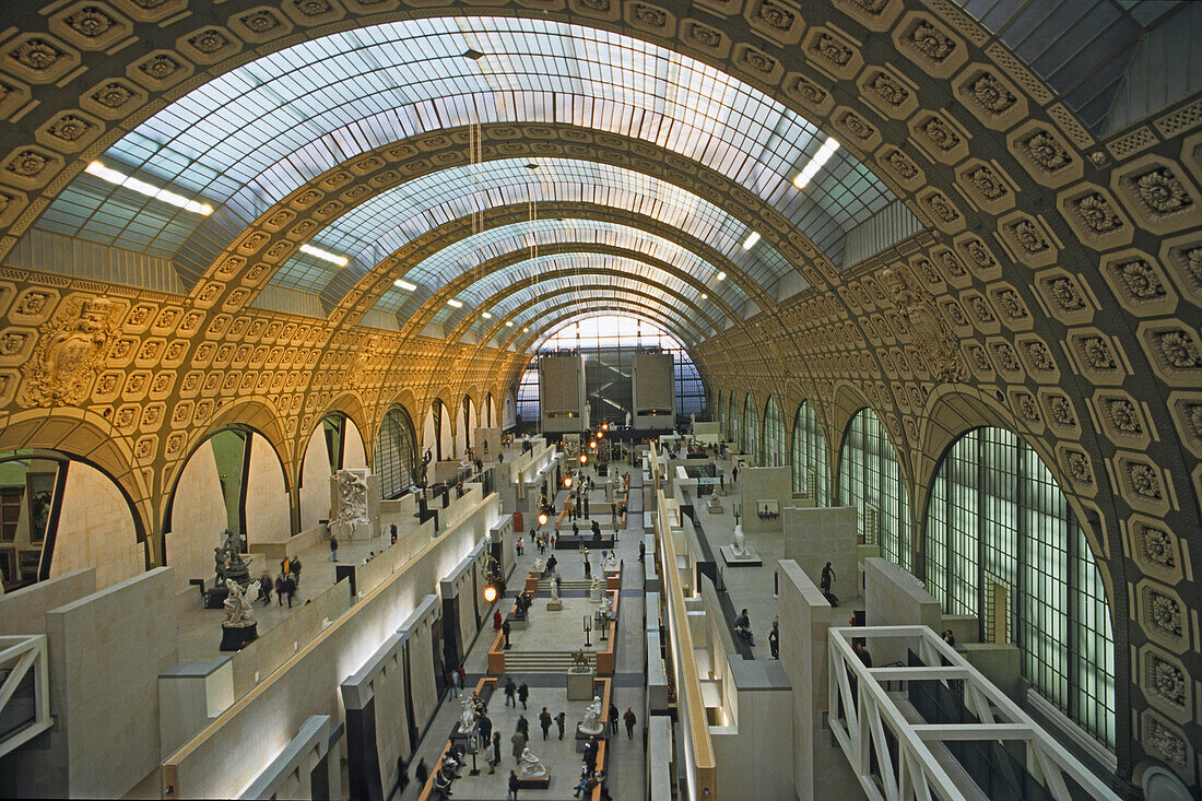 Kunstmuseum in ehemaliger Bahnhof, Gare d'Orsay an Ufer der Seine, Paris, Frankreich