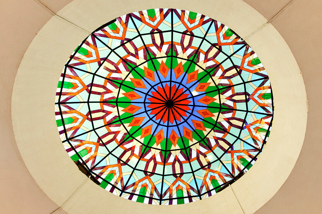 Oman Muscat Mutrah Roof with glas ornaments
