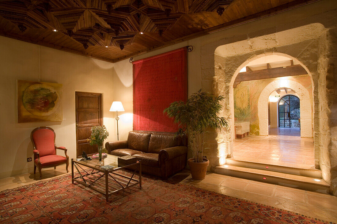 Lobby Lounge at La Reserva Rotana Finca Hotel Rural, Near Manacor, Mallorca, Balearic Islands, Spain