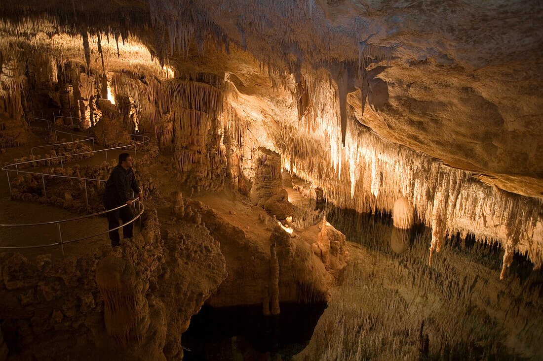 Coves del Drac Drachenhöhle, Portocristo, Mallorca, Balearen, Spanien, Europa