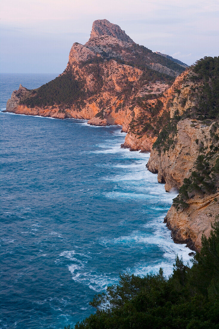 Cap de Formentor at Dusk, View from Mirador es Colomer, Mallorca, Balearic Islands, Spain