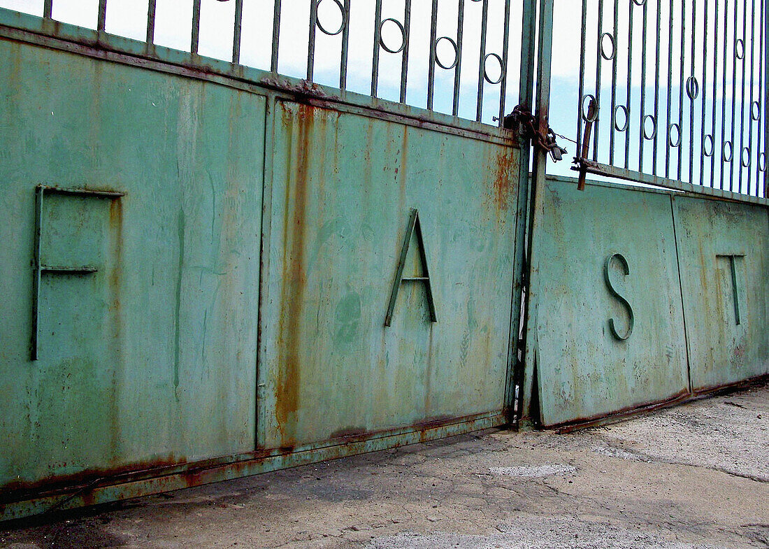 Old closed fence