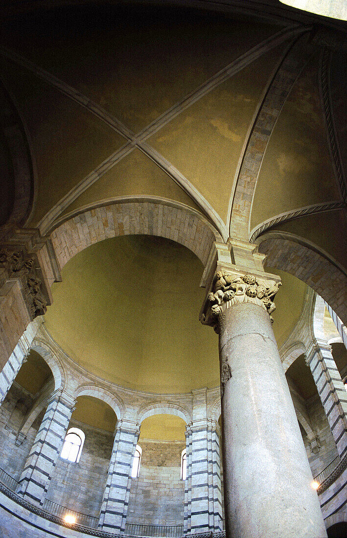 Baptistery, interior detail. Pisa. Italy