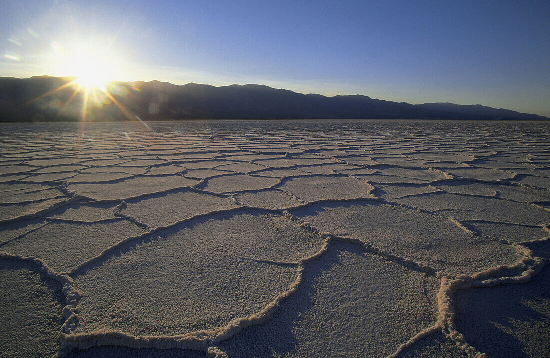 Salt crystal formations. Death Valley National Park. California, USA