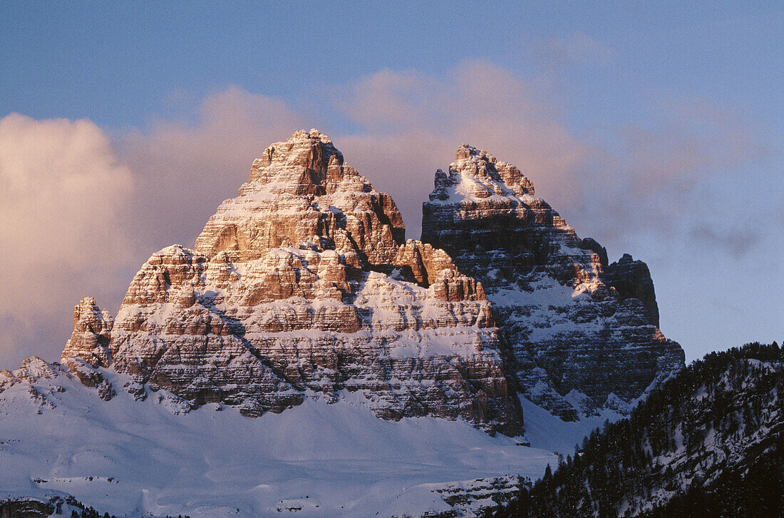 Drei Zinnen, Three Chimneys, near Misurina. Dolomites. South Tirol. Italy.