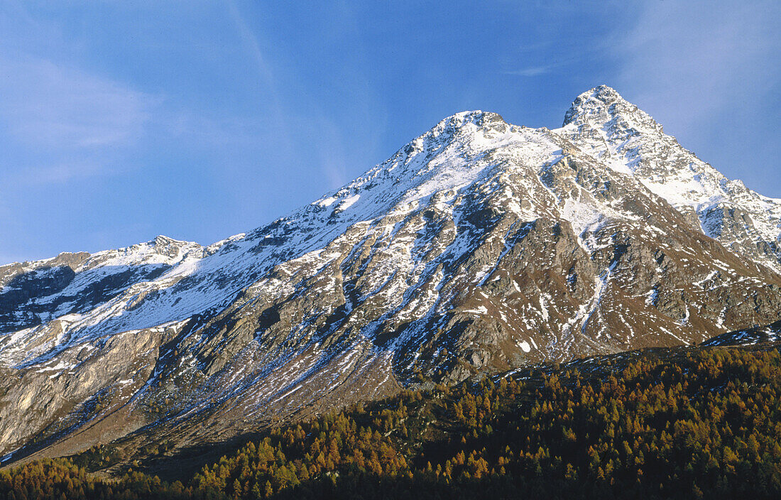 Piz da la Margna (3159 m.) in fall, Alps of Eastern Switzerland