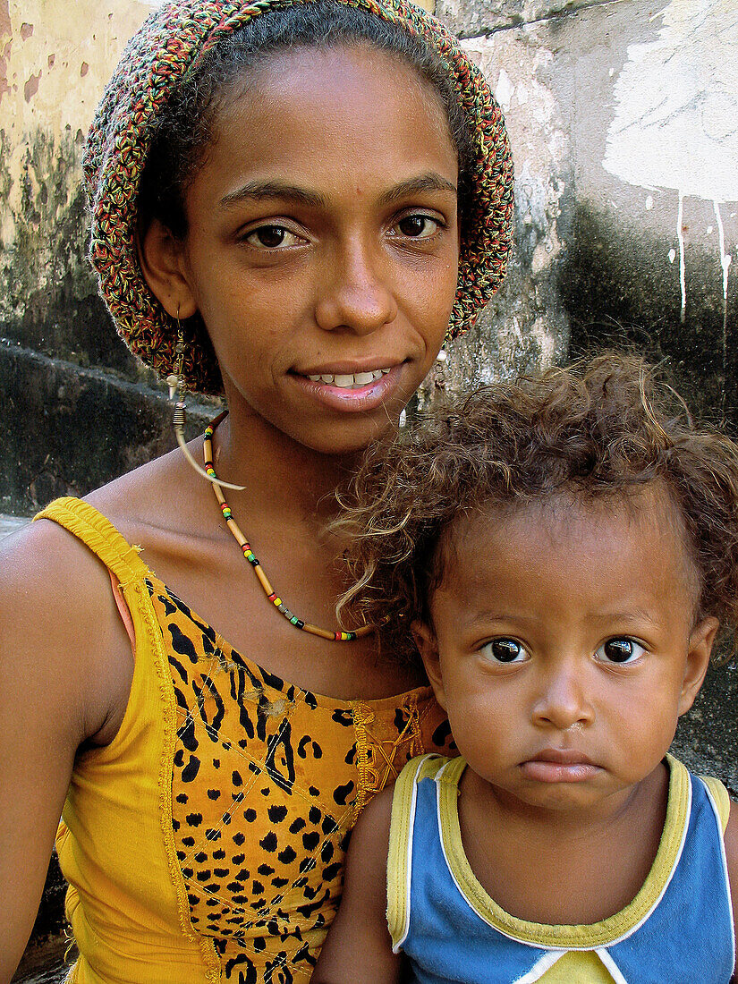Mother and baby girl. Sao Luis. Brazil.