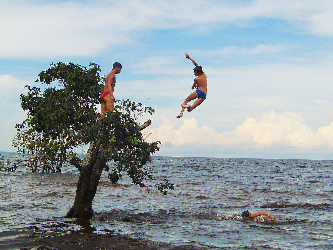 Praia do Tupé near Manaus, Brazil