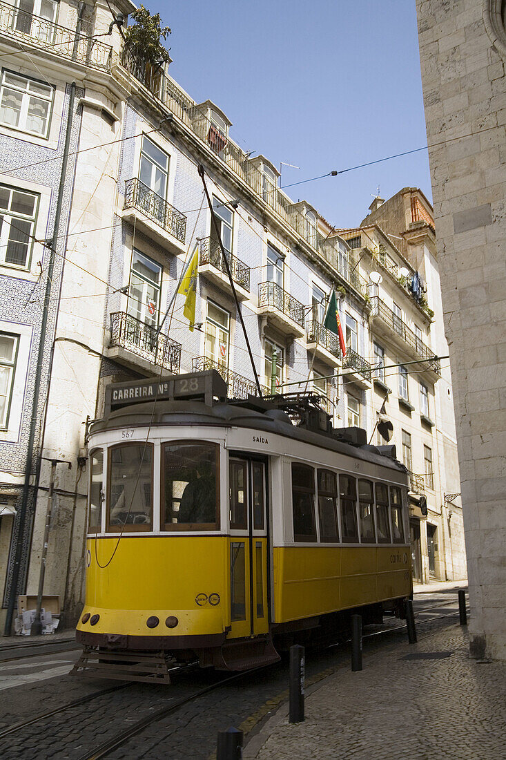 Tramway. Lisbon. Portugal.