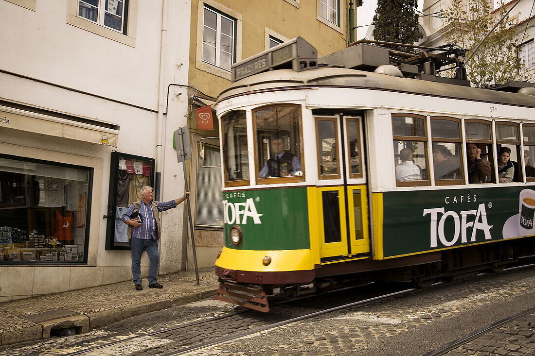 Tramway. Lisbon. Portugal.