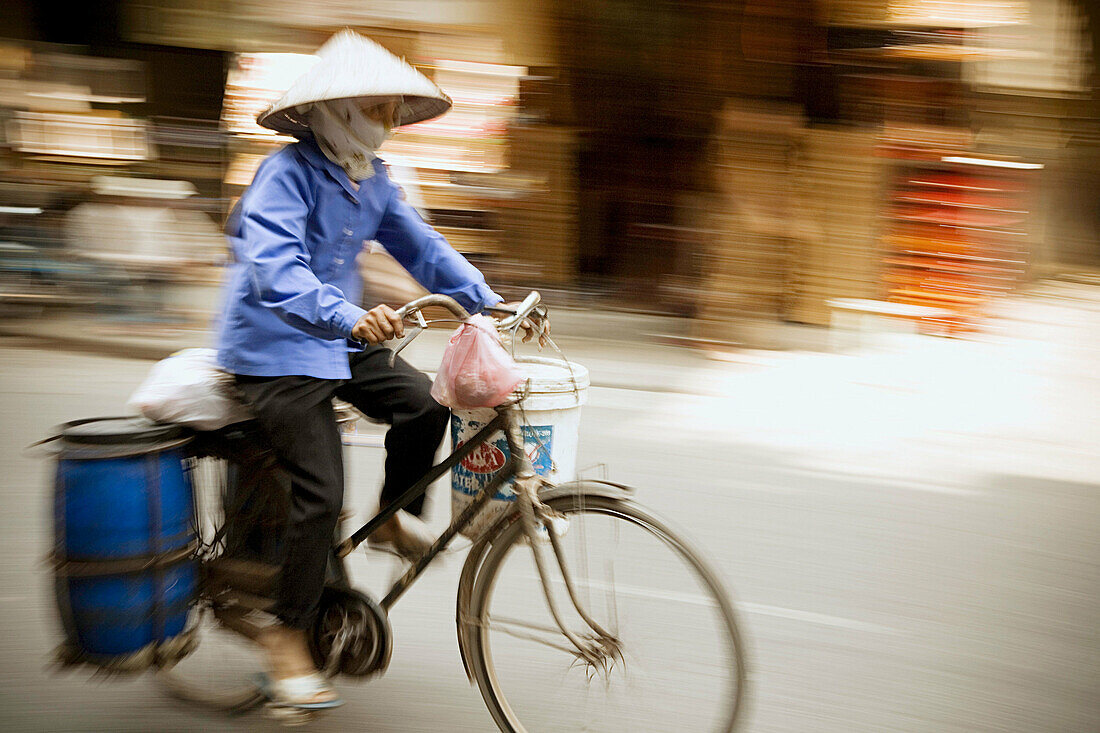 Blue bicycle. Hanoi. Vietnam.