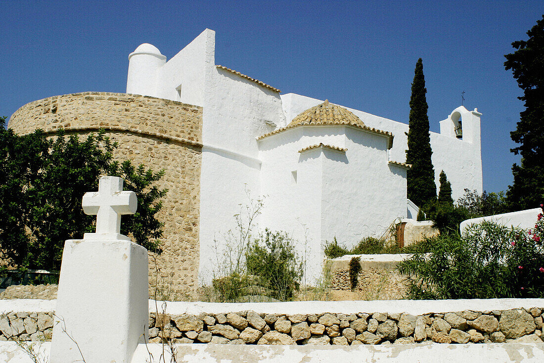 Church. Puig den Missa, Santa Eulària des Riu. Ibiza, Balearic Islands. Spain