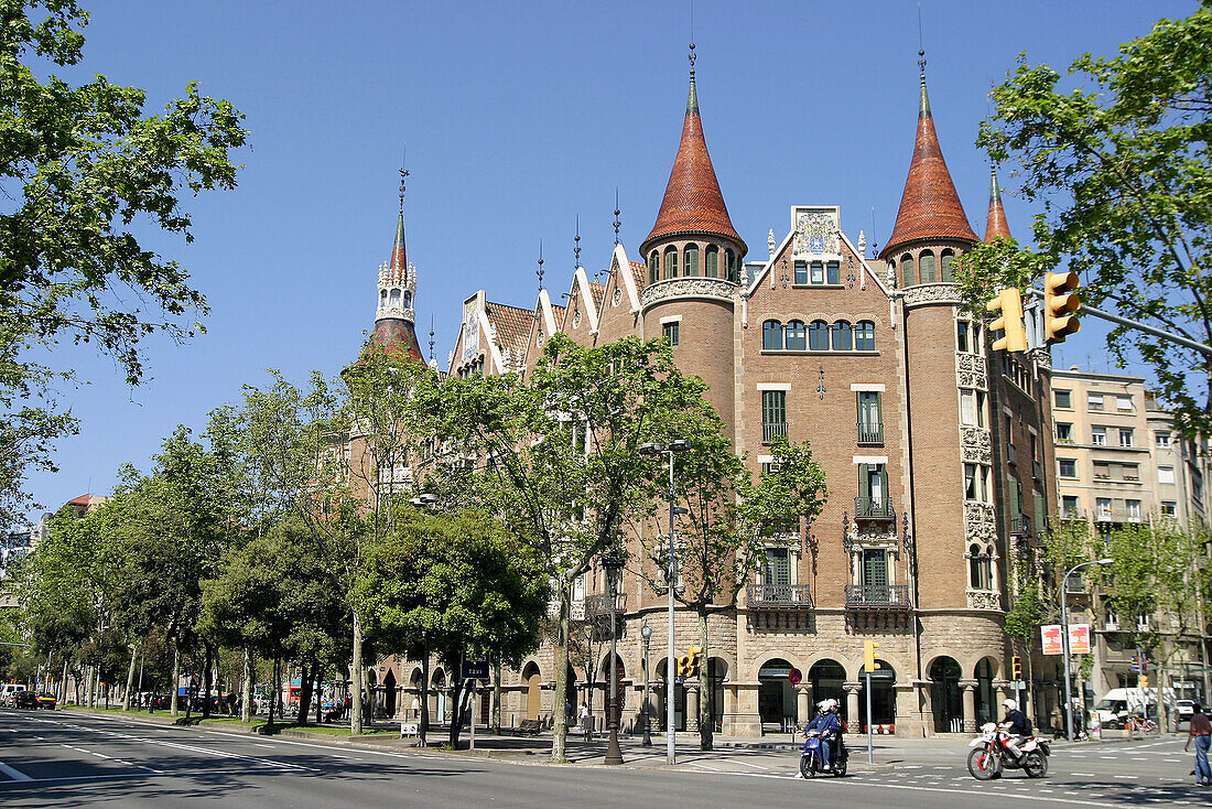 Casa Terrades (aka Casa de les Punxes, 1903-05) by Josep Puig i Cadafalch at Diagonal Avenue. Barcelona. Spain