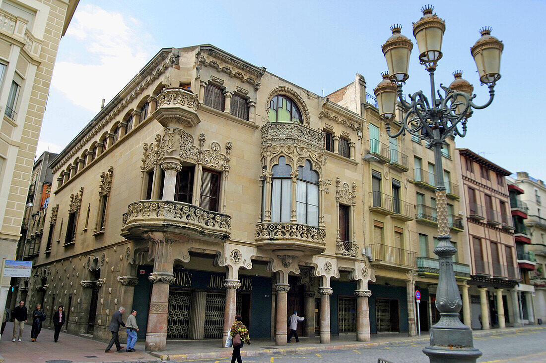 Casa Navàs (1901) by Lluís Domènech i Montaner at Plaça del Mercadal. Reus. Tarragona province, Spain