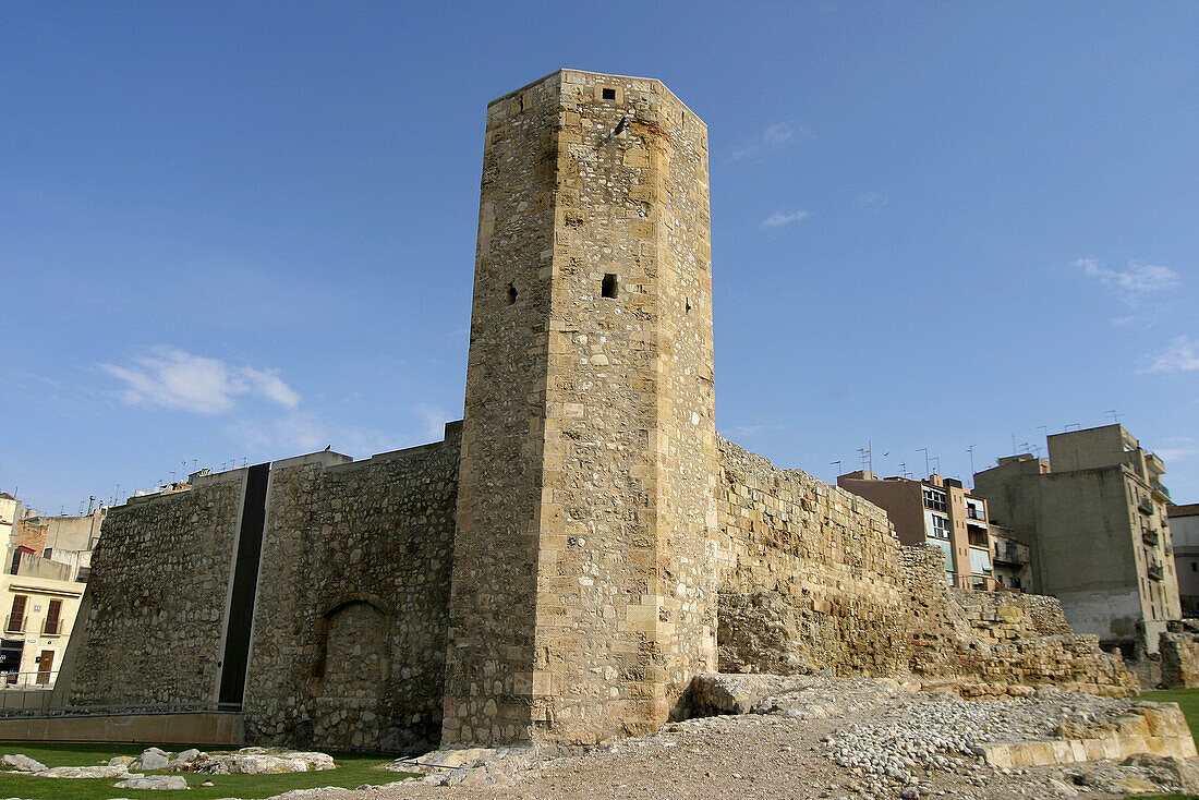 Torre de les Monges, medieval city walls. Tarragona. Spain