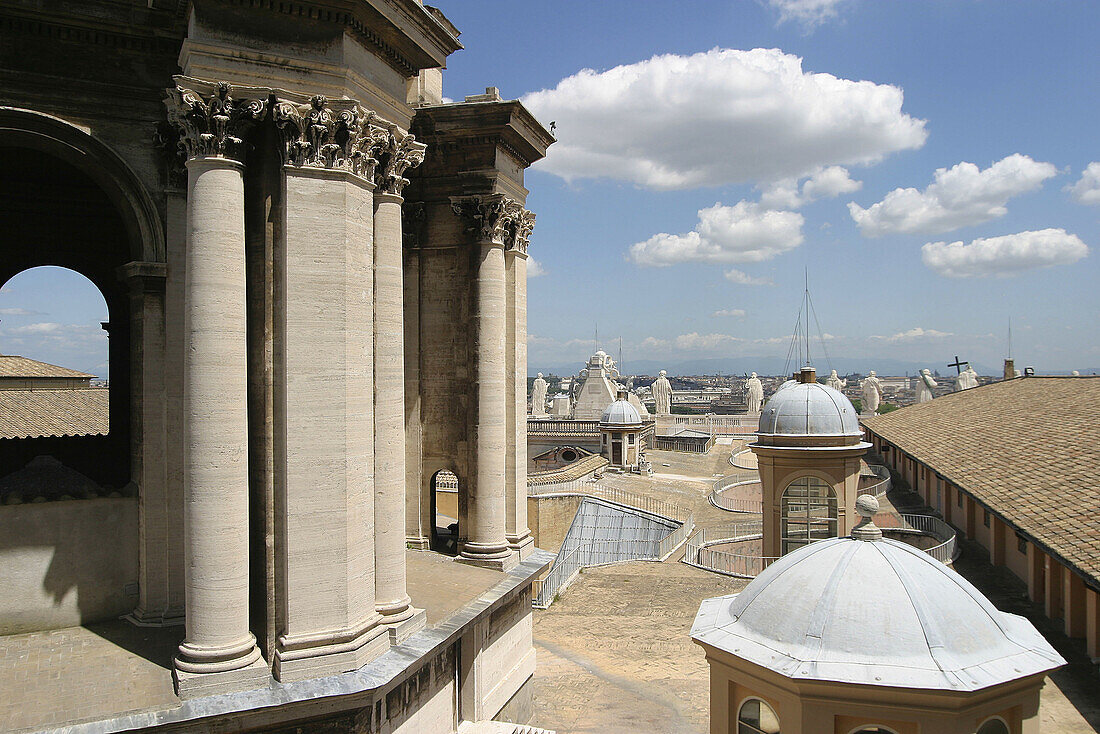 Roof of St. Peters Basilica. Vatican City. Rome. Italy