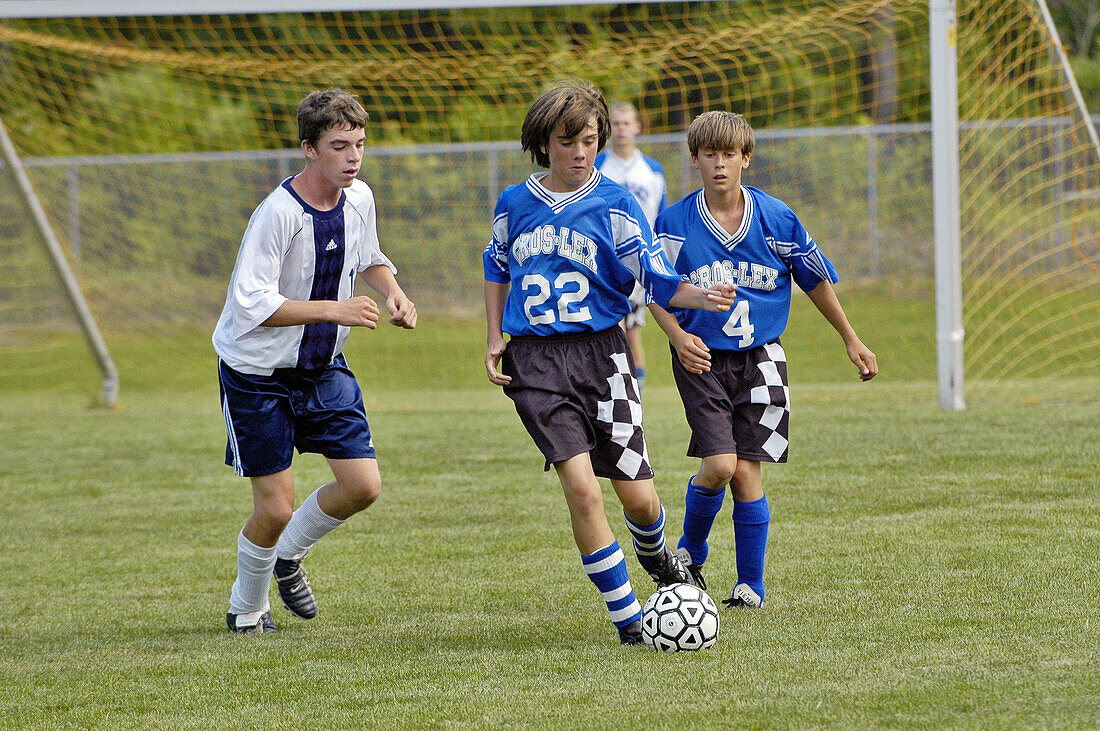 High School soccer futbol football action. Port Huron. Michigan. USA