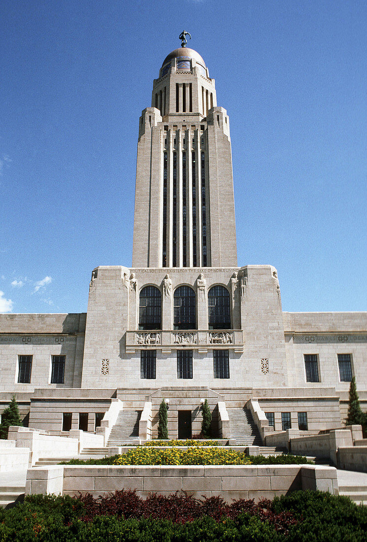 State Capitol building, Lincoln. Nebraska, USA