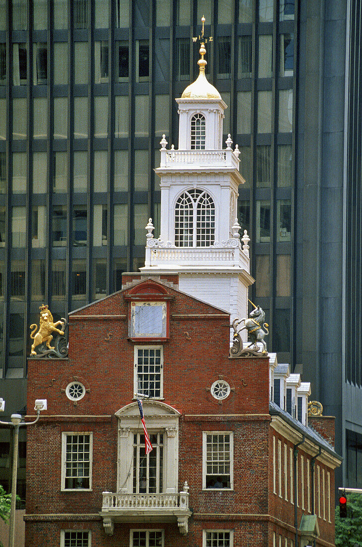 Old State House (1711-47) building. Boston. Massachusetts, USA